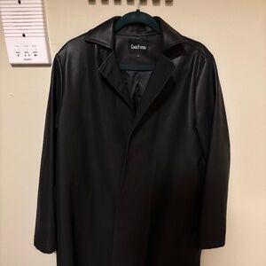 Faux Leather Long Jacket Blazer size XL (fits like M/L)